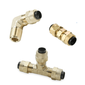 Conexões porca anilha: Linha Poly-Tite compressão simples